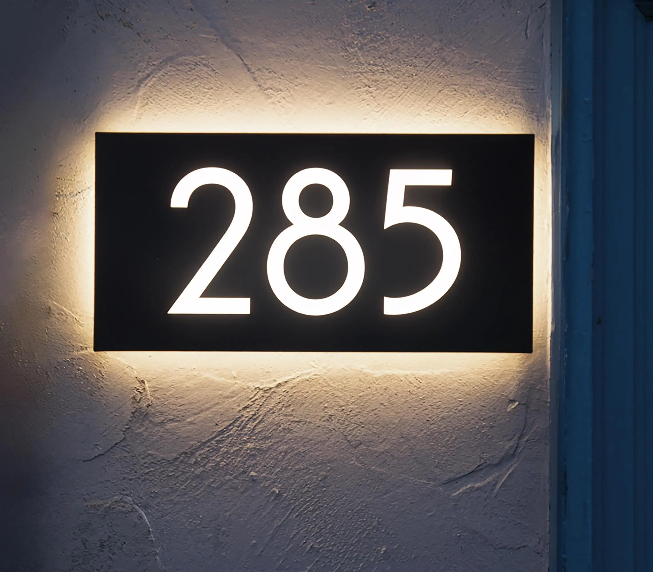 

Привлекательная светодиодная табличка с номером дома, наружная адресная табличка, три варианта цвета, персонализированная табличка с номером, настенное украшение для дома