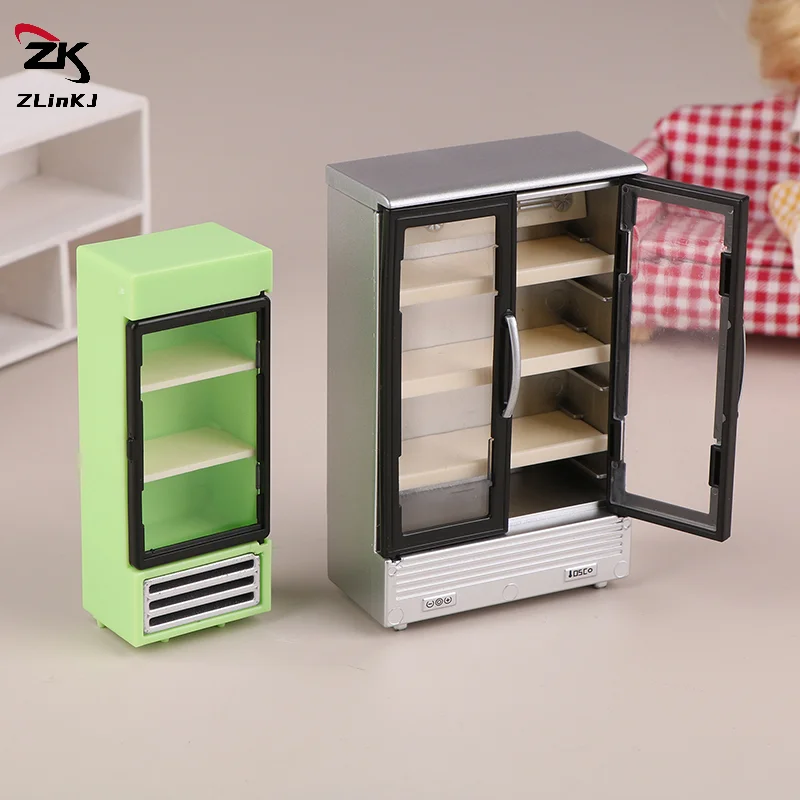 

(ZYDD01) 1Pcs 1/12 Dollhouse Mini Furniture Ornaments Simulation Refrigerator Freezer Model Miniature Accessories Decorative Toy