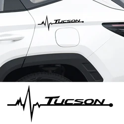 2Pcs For Hyundai Tucson JM TL NX4 2023 2022 2021 2020 2019 2018 2017 2016 Car Body Exterior Vinyl Decal Sticker Accessories