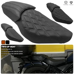 Motorcycle Two-Up Seats Rider Saddle Driver Passenger Pillion Fits For Honda Rebel 300 500 CMX300 CMX500 CM500 CM300 2017-2025