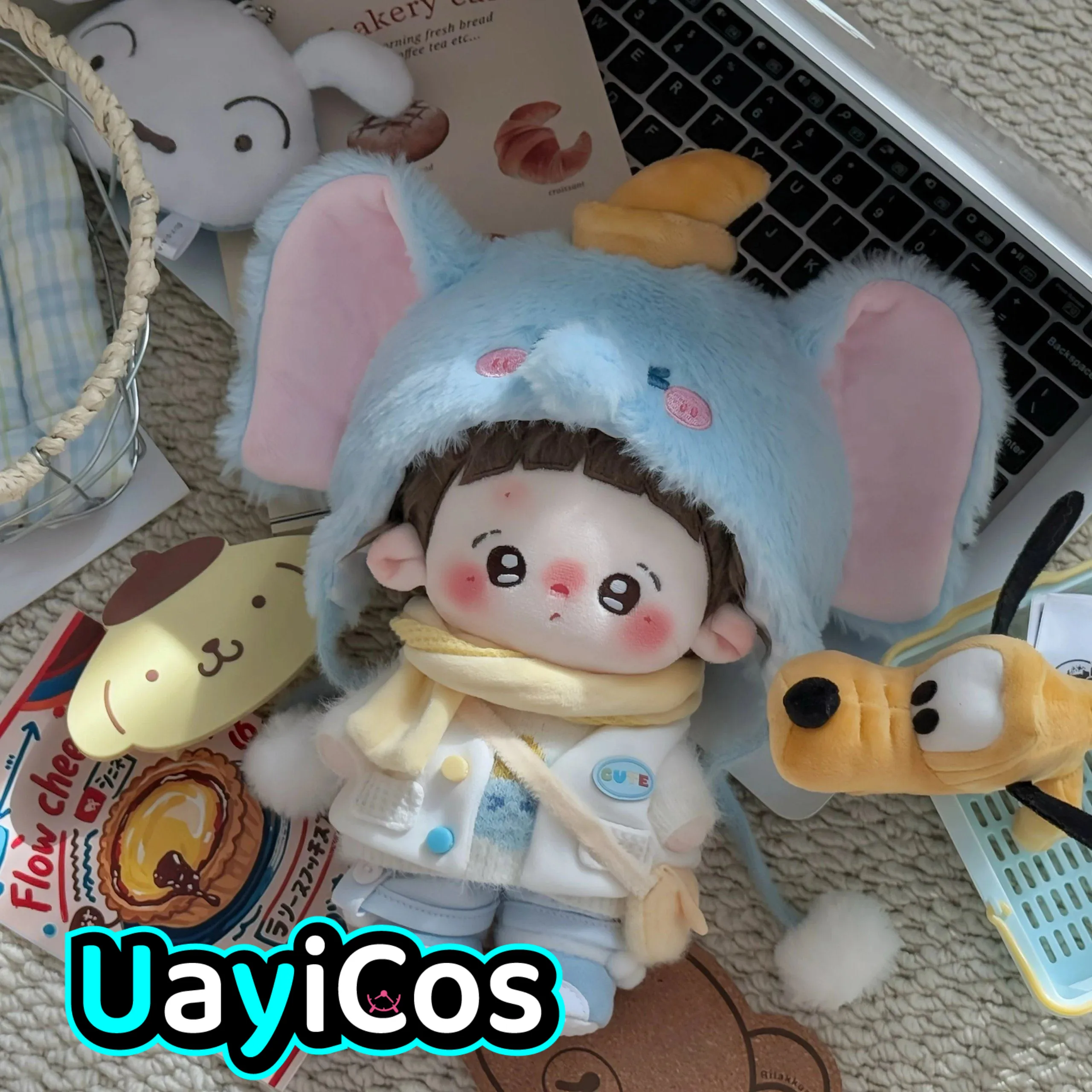 

In stock 20cm Doll Clothes Sweater Scarf Hat Bag Pants Shoes Animal Cartoon Clothing Suit Stuffed Plushies Doll Anime Toy Kids