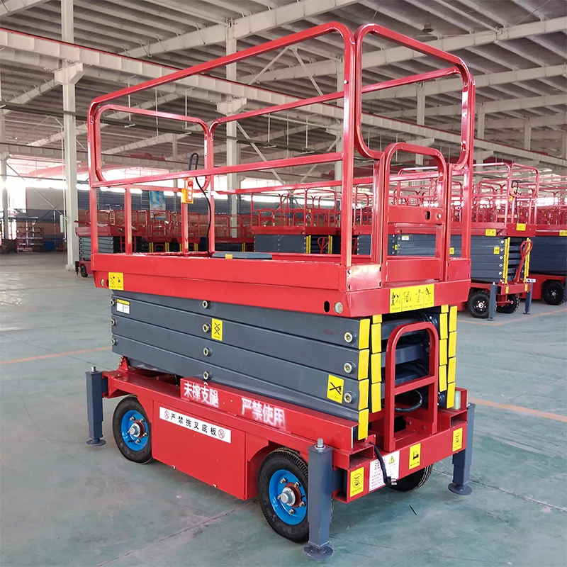 Semi-Automatic Easy to Use Hydraulic Scissor Lifting Platform 4M-18M Factory Direct Supply for Aerial Work