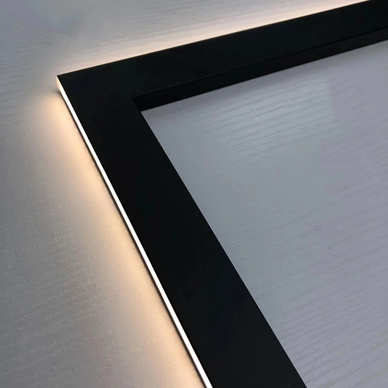 Placa de rodapié de 0,5 M/1M/1,5 M/Uds., zócalo de aluminio Led montado en superficie, barra dura, canal de luz, decoración de pared de fondo de techo