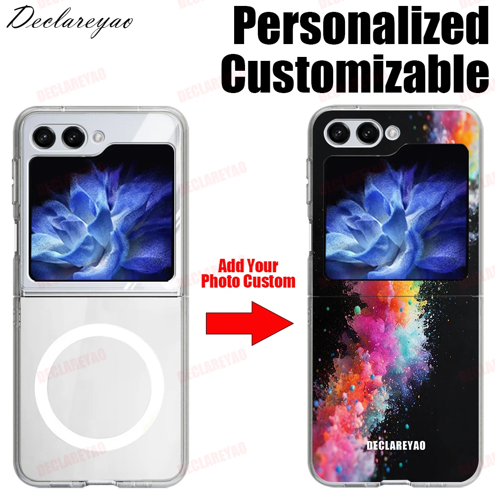 

Personalized Customizable DIY Photos Name Clear Soft Matte Coque For Samsung Galaxy Z Flip 7 6 5 4 3 Fold Special Cases Covers