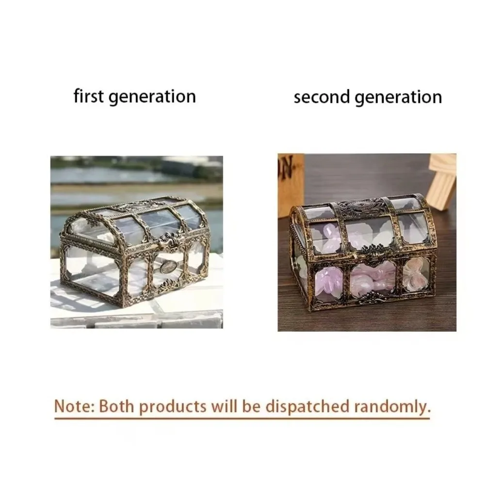 Trinket Box Transparent Treasure Chest Portable Sturdy Gem Box Plastic Decorative Pirate Chest Play