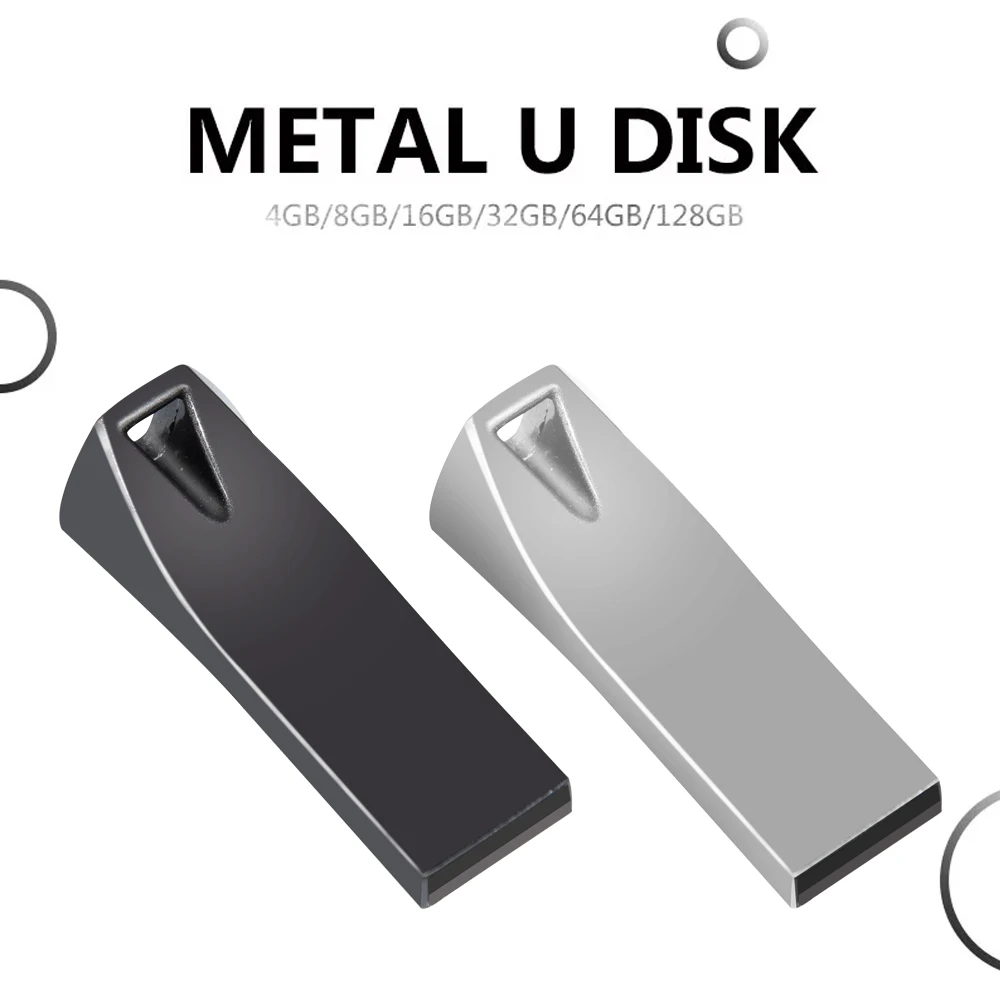 USB Flash Drive Disk 4GB 8GB 16GB 32GB 64GB 128GB  USB 2.0 Metal Pen Drive Pendrive Memory Stick Storage Device U Disk