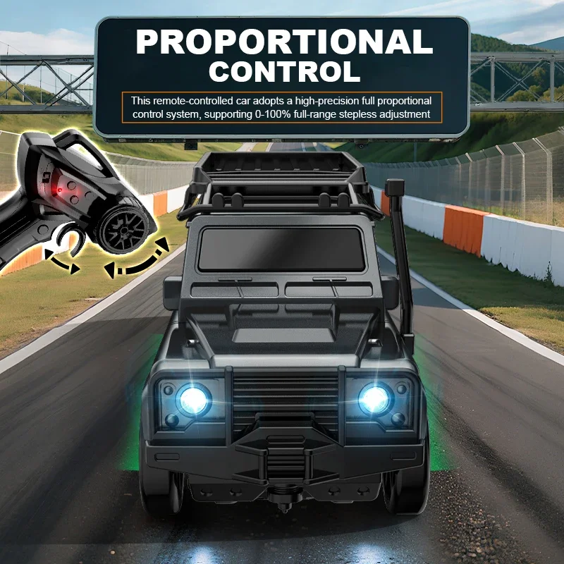 4WD Full Proportional High Speed Drift RC Car Four Wheel Drive Controlled Mini Tabletop Car Toys Gift