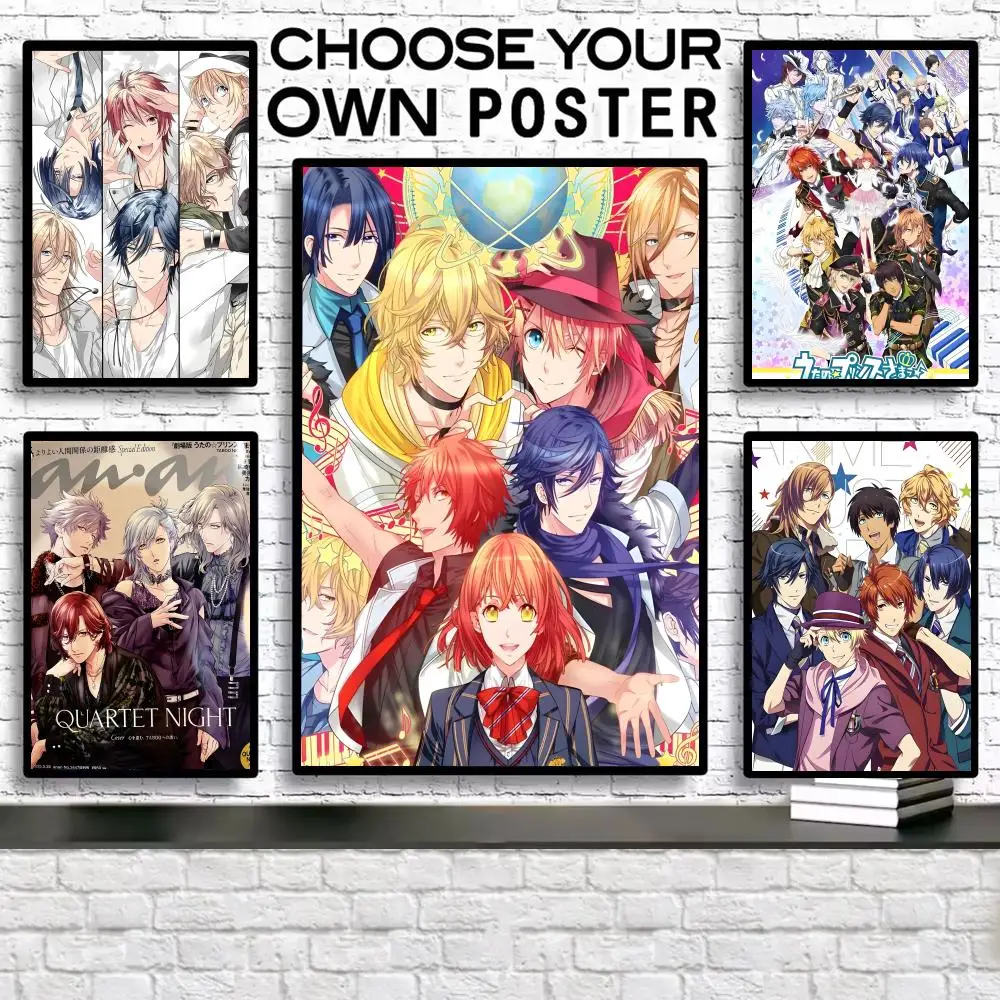

Uta N-No P-Purinsu S-Sama Anime Poster HD Anime Wall Art Poster Self-Adhesive Peel And Stick Canvas For Room Decor