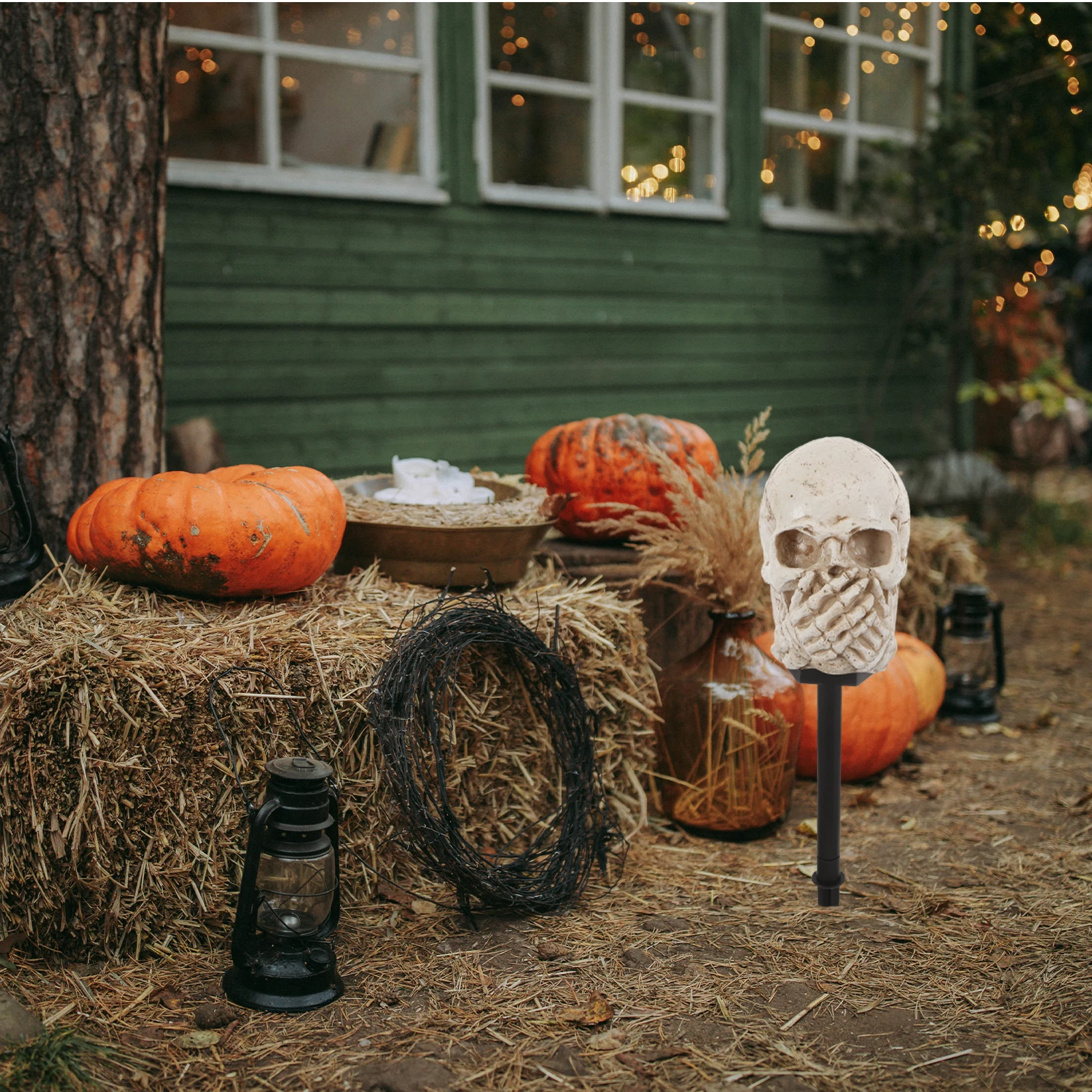 

Lamp Halloween Garden Lights Outdoor Lighting Decorative Decoration Resin Pathway Decorations Solar
