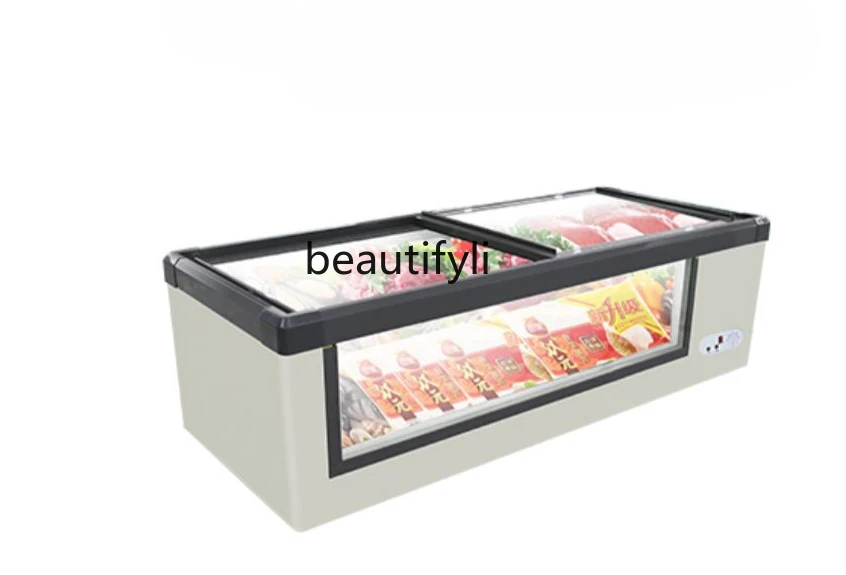 Barbecue Ordering Refrigerated Display Cabinet Fresh-Keeping Freezer Frozen Commercial Mobile Stall