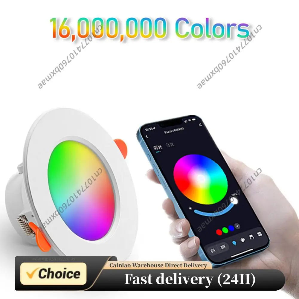 

1-5 шт. RGB LED-светильник для потолка RGBW+CW+CCT, диммируемый, 10 Вт, Bluetooth, умный потолочный светильник с голосовым управлением для Alexa и Google Home