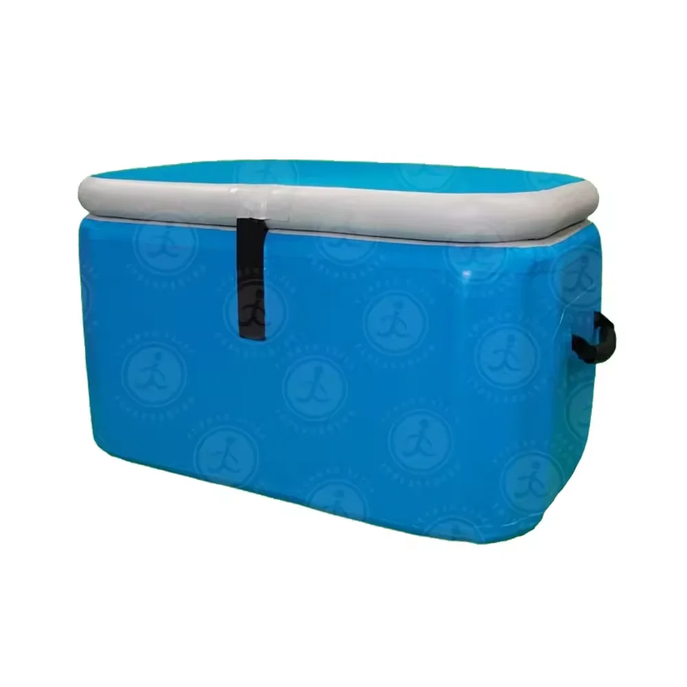 PVC Big Size Inflatable Drop Stitch Food Storage Bag Ice Chest Bucket Cooler Box With Handle