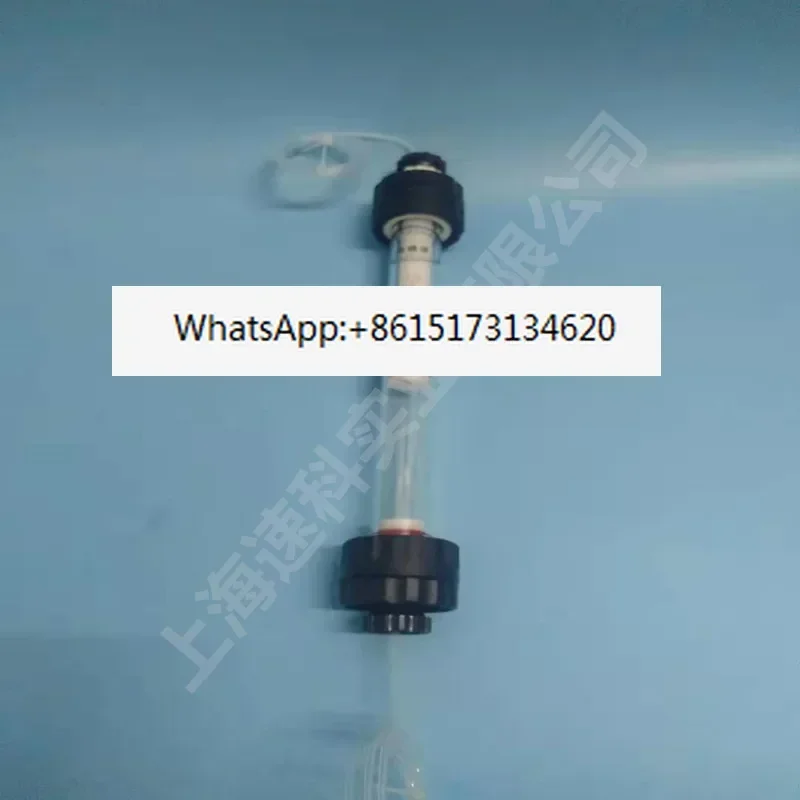 Glass medium pressure protein purification chromatography column with adapter