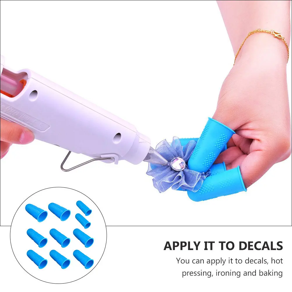 10Pcs Thermal Insulation Finger Protectors Heat Resistant Finger Cots Household Safety Protective Covers Fingertip Protector