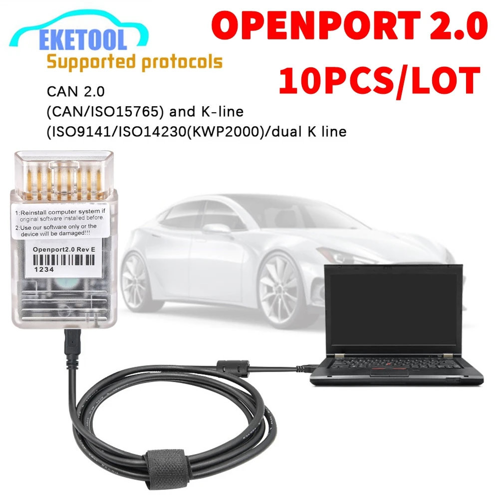 10 pz/lotto Openport 2.0 J2534 OBD2 Scanner Diagnostico ECUFlash Taxtric PORTA APERTA 2.0 Per Auto Multi-Marca Per Benz Multi-Protocollo
