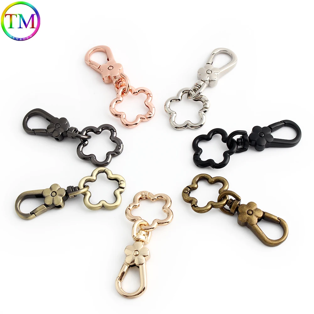 Flower Lobster Clasp Bag Strap Chain Pendant Shoulder Strap Pendant Handbags Keychain Trigger Clips Snap Hooks Hardware