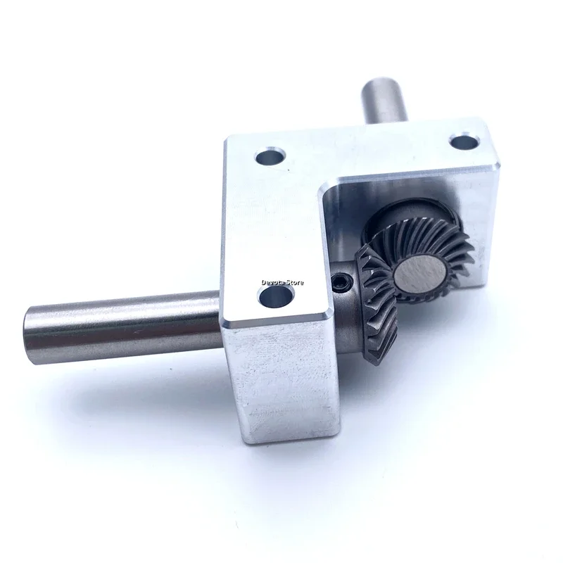 Micro Spiral Bevel Gearbox 6MM/8MM/10MM Shaft 90-Degree Angle device Model gear Aluminum alloy parts