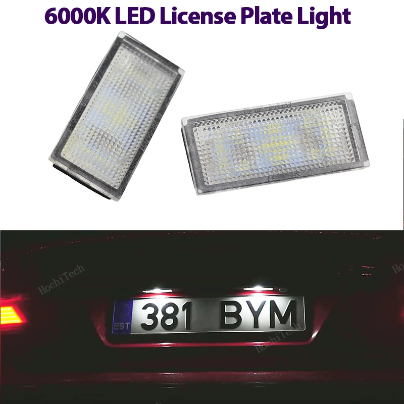 2Pcs Canbus LED License Plate Light For BMW 7 Series E65 E66 2006-2008 facelift only White Car-Styling Number Lamp 12V