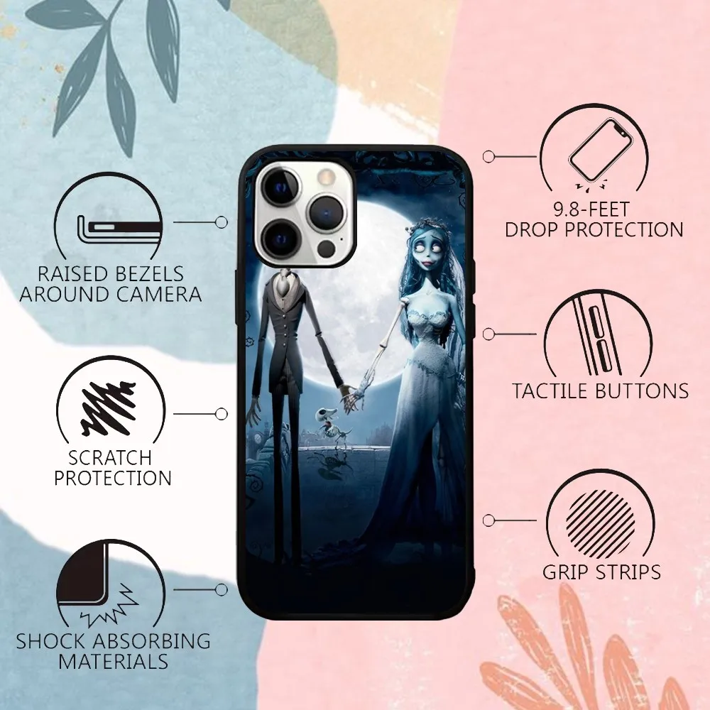 Corpse Bride Cartoon Movie Phone Case For IPhone 15 14 13 Pro Max 11 12 Mini Alex Mirror For Magsafe Wireless Charging Cover