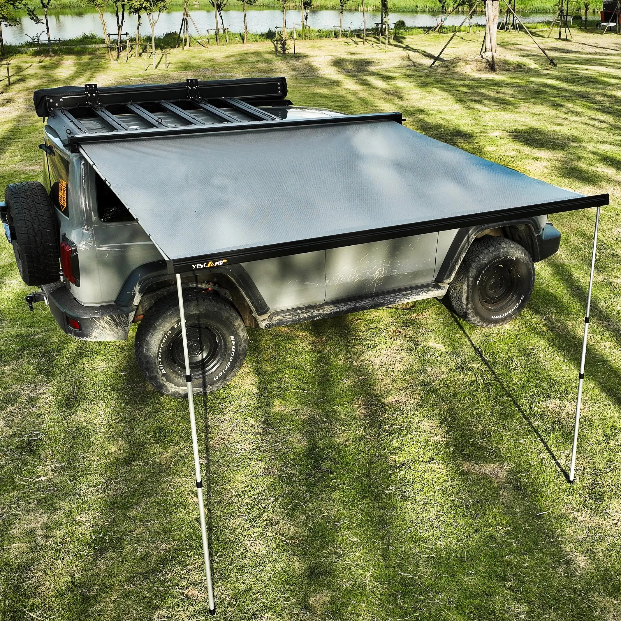 

Awnlux Heavy Duty Полуавтоматический внедорожник 4wd Выдвижной боковой тент автомобиля Overland
