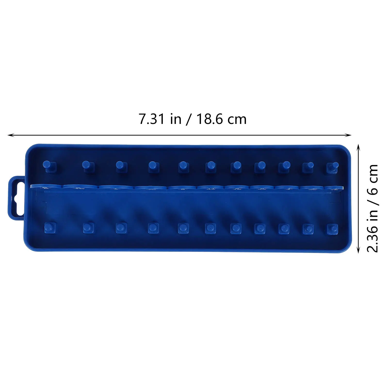 Heavy Duty PP Socket Organizer Sleeve Container for Wrenches Shelf Mountable Multi Length Sleeves Large Hole Count Socket