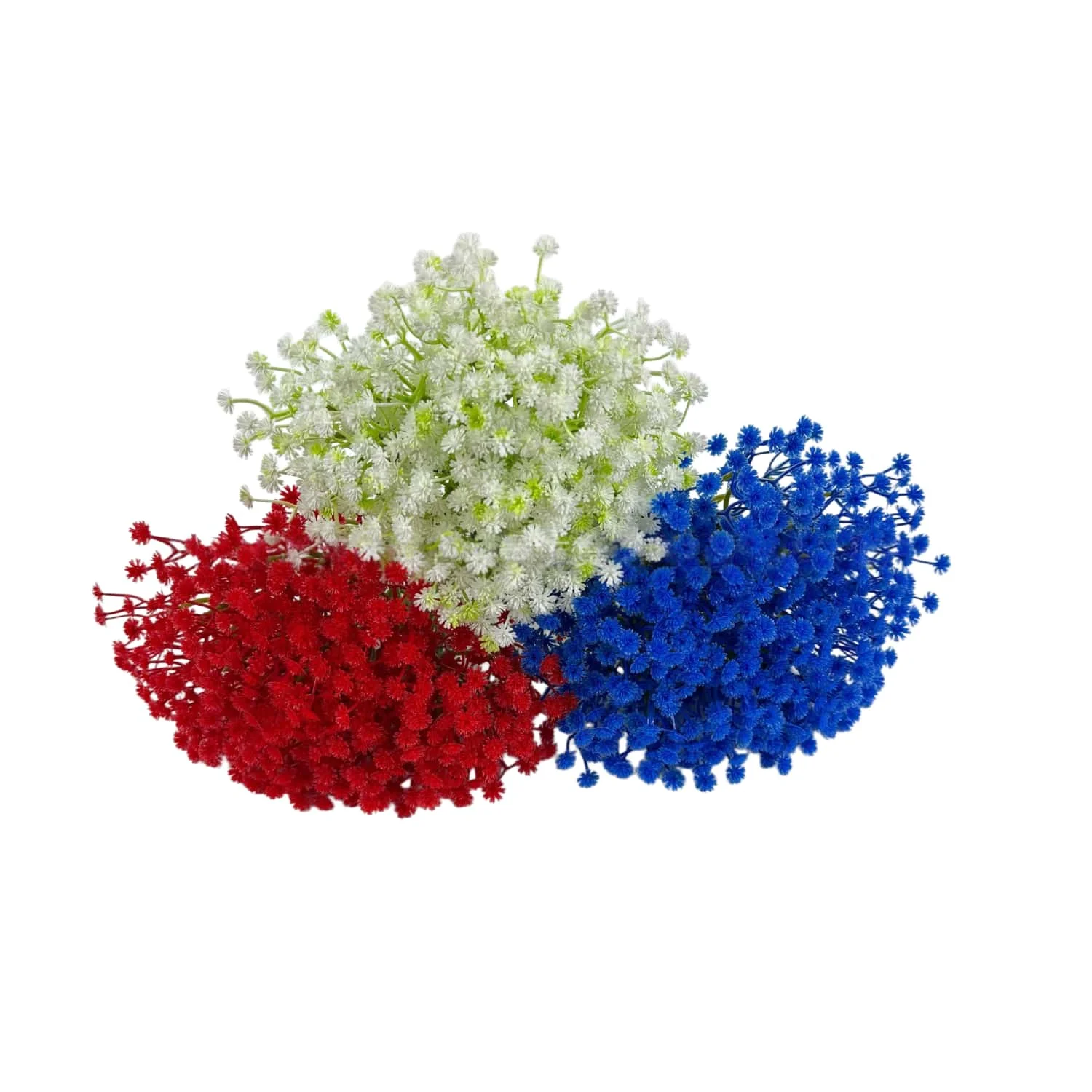 30PCS Mixed Color Patriotic Artificial Gypsophila Flowers, Fake Red White Blue Baby Breath for 4th of July - Party Home Deco - view 4