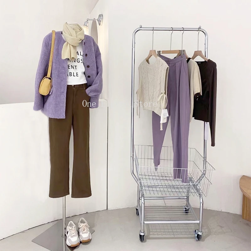 Entrance Wheels Standing Coat Rack Stand Storage Coat Rack Estantes Organizadores Para Habitacion Space Saving Furniture