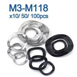 65# Mangnese Steel M3 M4 M5 M6 M8 M10 M12 M14 M16 M19 M21 M24 M27-M118 Wave Washer 3/5/6/7 Wave Crest Type Gasket Spring Washer