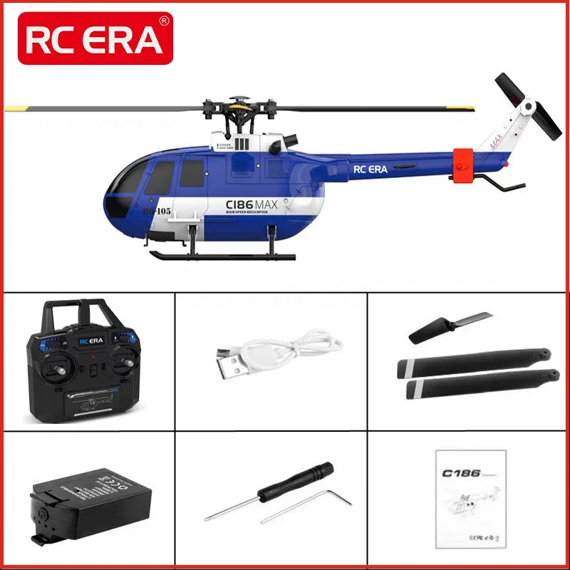 Rc Era C186max Optical Flow Remote-controlled Helicopter Single Blade Aileron Flight Model Simulation Model Drone Toy Gift