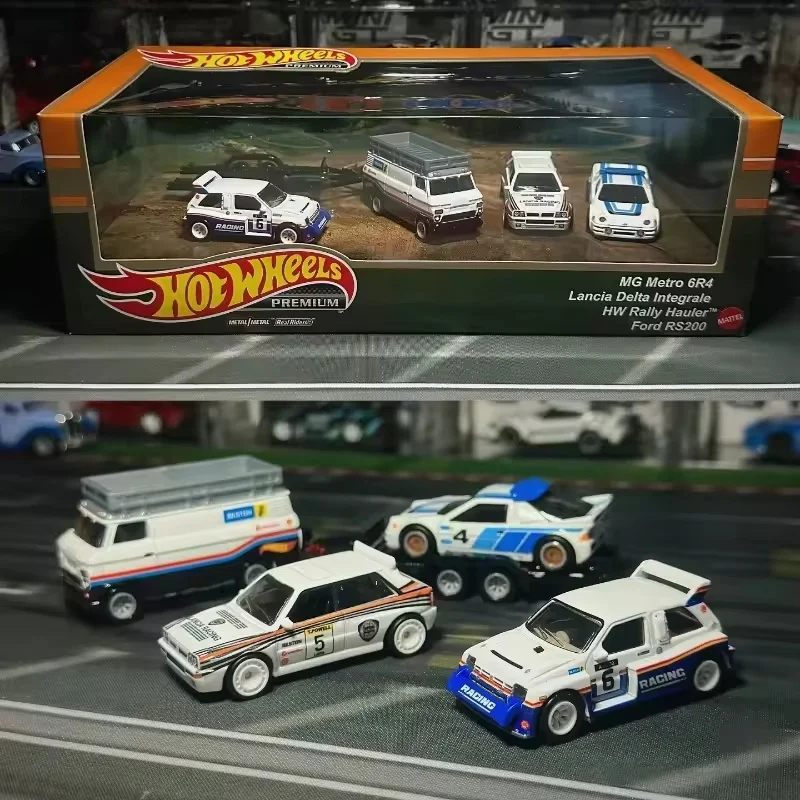 

Оригинальный набор Hot Wheels Premium Diecast: модели Mg Metro 6r4, Lancia Integrale, Ford Rs200, масштаб 1:64, креативная модель автомобиля, игрушка для мальчиков, подарок