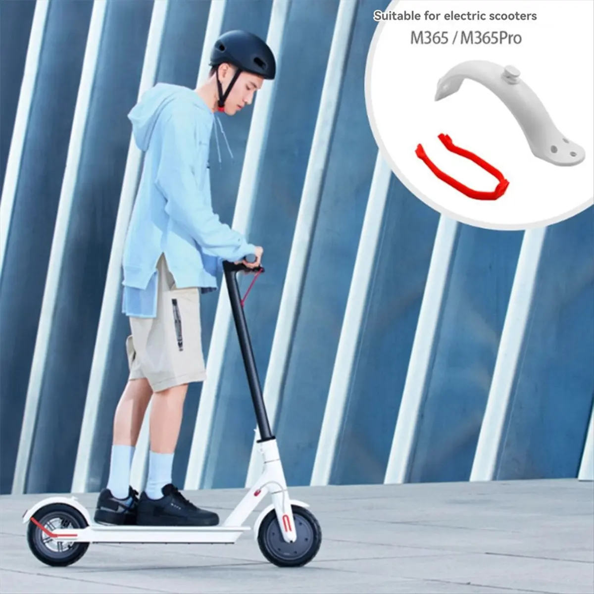 ABPF For M365 /M365 Pro Comprehensive Rear Mudguard Kit Electric Scooters Scooter Accessories:Brake Light,Mud Guard, A - view 4