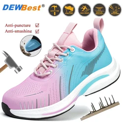 New ladies summer anti-smash anti-stabbing leisure lightweight wear-resistant breathable steel toes safety protection work shoes