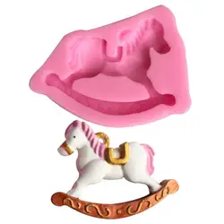 Resin Rocking Horse Silicone Mold Kitchen Baking Tool DIY Cake Pastry Fondant Moulds Dessert Chocolate Cake Decoration Supplies