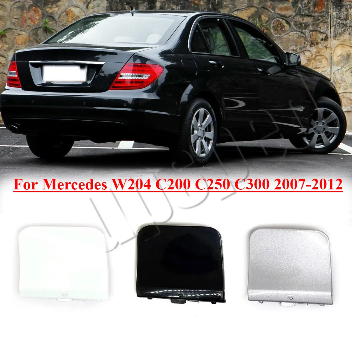 

Rear Bumper Tow Hook Hole Cover Cap For Mercedes W204 C200 C250 C300 2007-2012