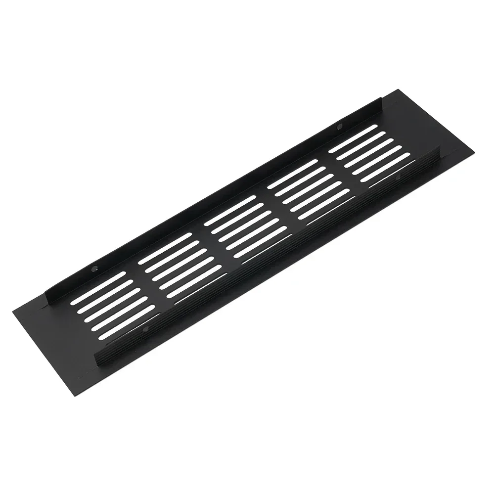 Practical Durable Ventilation Grille Air Vent Grille 60mm Aluminum Alloy For Wardrobes Ventilation-Cover Black