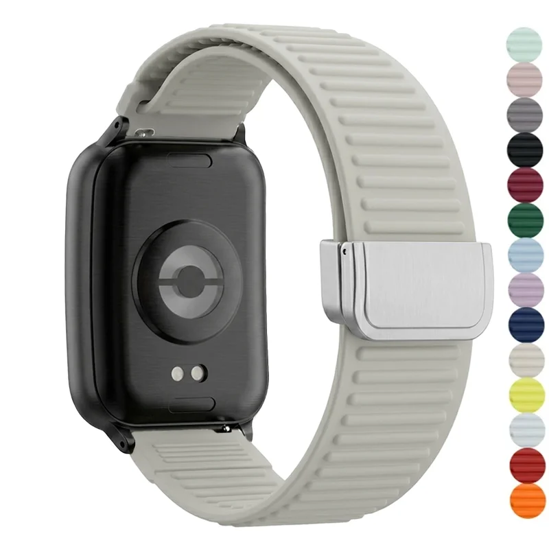 Magnetic Silicone Bracelet Strap For Xiaomi10pro 9pro 8pro Waterproof Strap For Redmi Watch 6Lite/6Active/6/5/4 Band Accessories