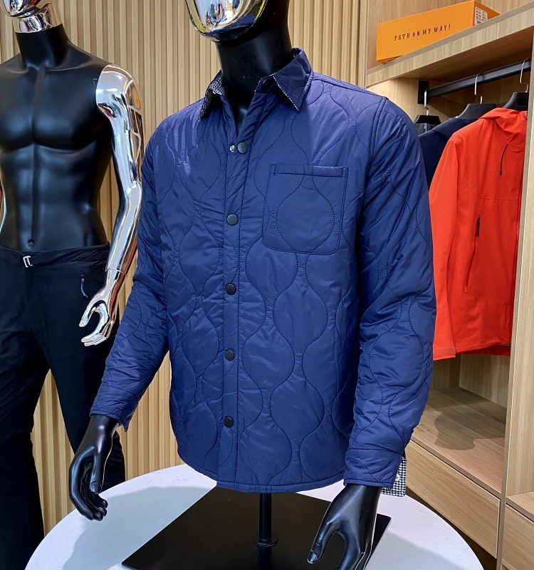 Thiened Хлопковый Джет Мужской Повседневный Ретро Воротник Тепло Шитье Crt Осень Зима Новая Версия Stójka Youth Faion