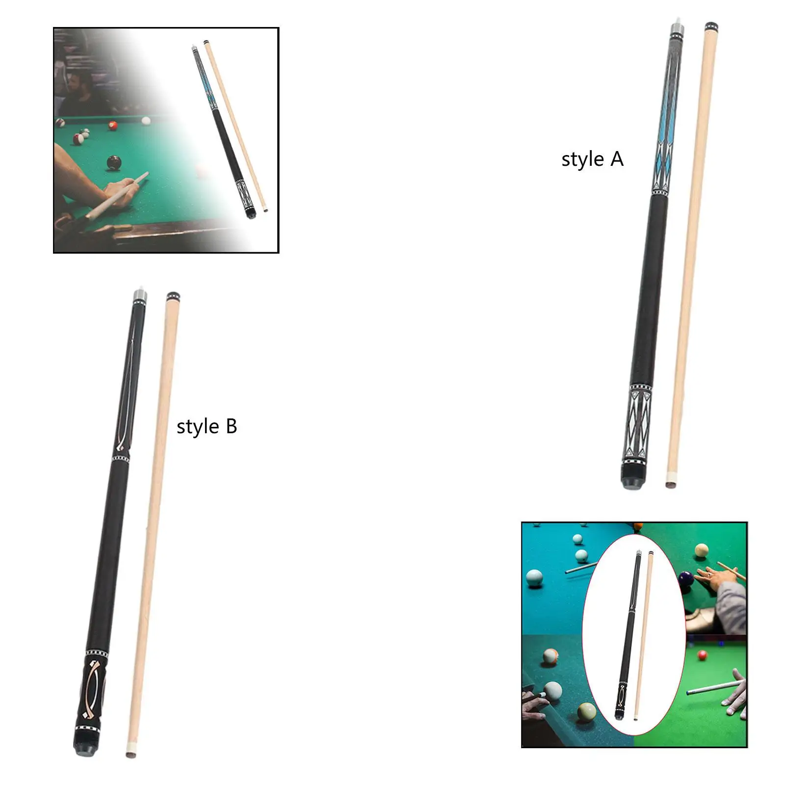 

Professional Pool Cue Two Sections Maple Billiard Stick for Carom Billiards Snooker Players