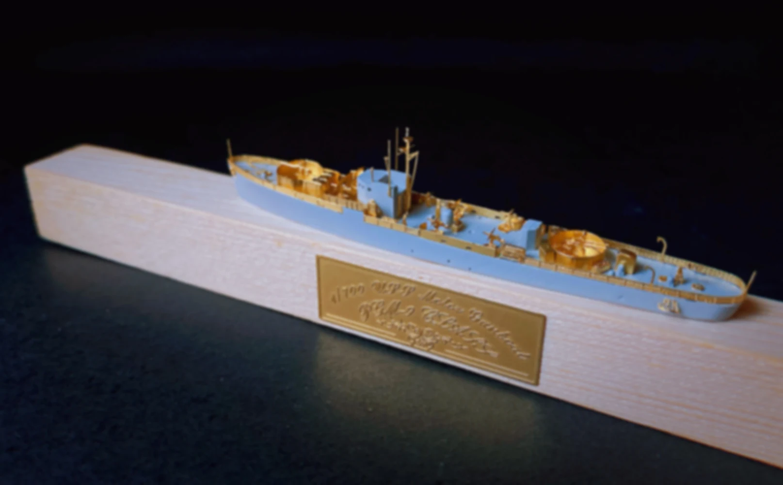 Resin Model Fleet Ship Model US Navy Gunboat PGM-9 1/700 Resin Model With PE/ Water Paste Homemade Assembled Model Niche Hobby