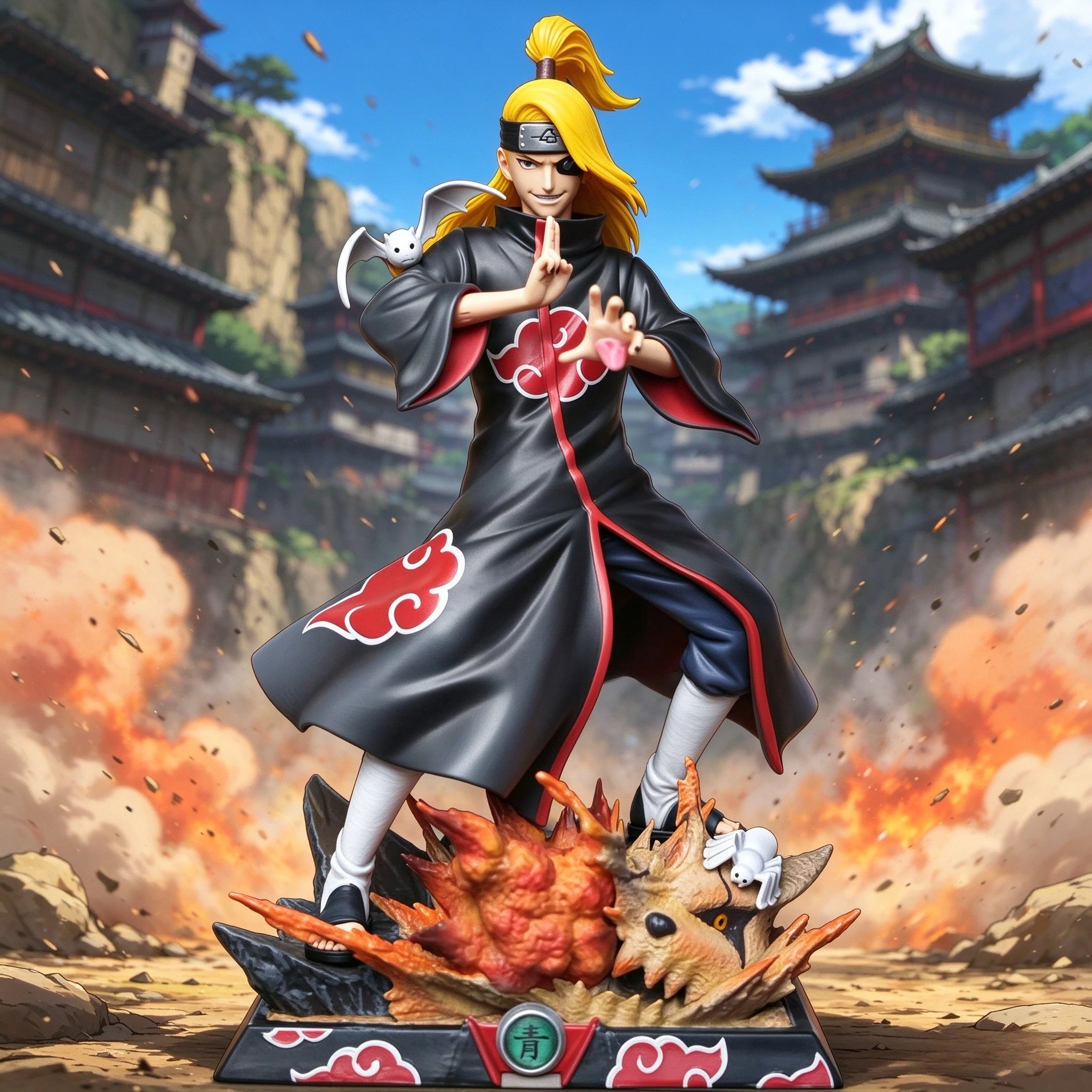 C4 STUDIO Deidara Shippuden GK Figure 30cm/11.8 Inch Resin Collectible Statue Model Anime Action Figure Gift