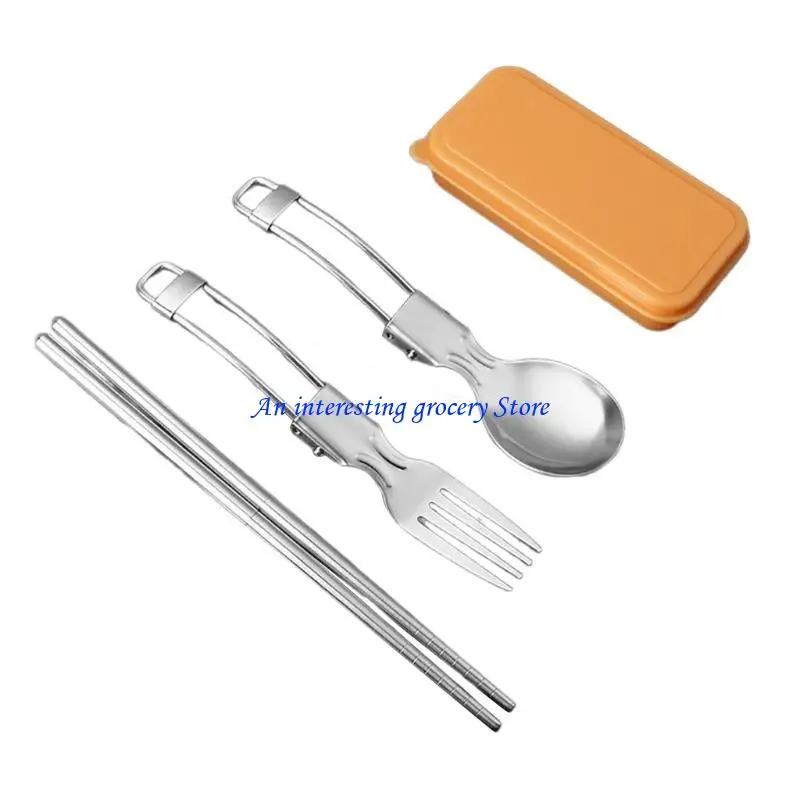 652D Camping Cutlery Travel Cutlery Set Utensils Include Spoon, Chopsticks and Fork