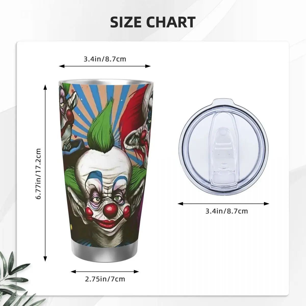 Killer Klowns From Outer Space Film (2) Stainless Steel Tumbler Vacuum Insulated Mug Thermal Cold Cups Straw With Lid 20oz