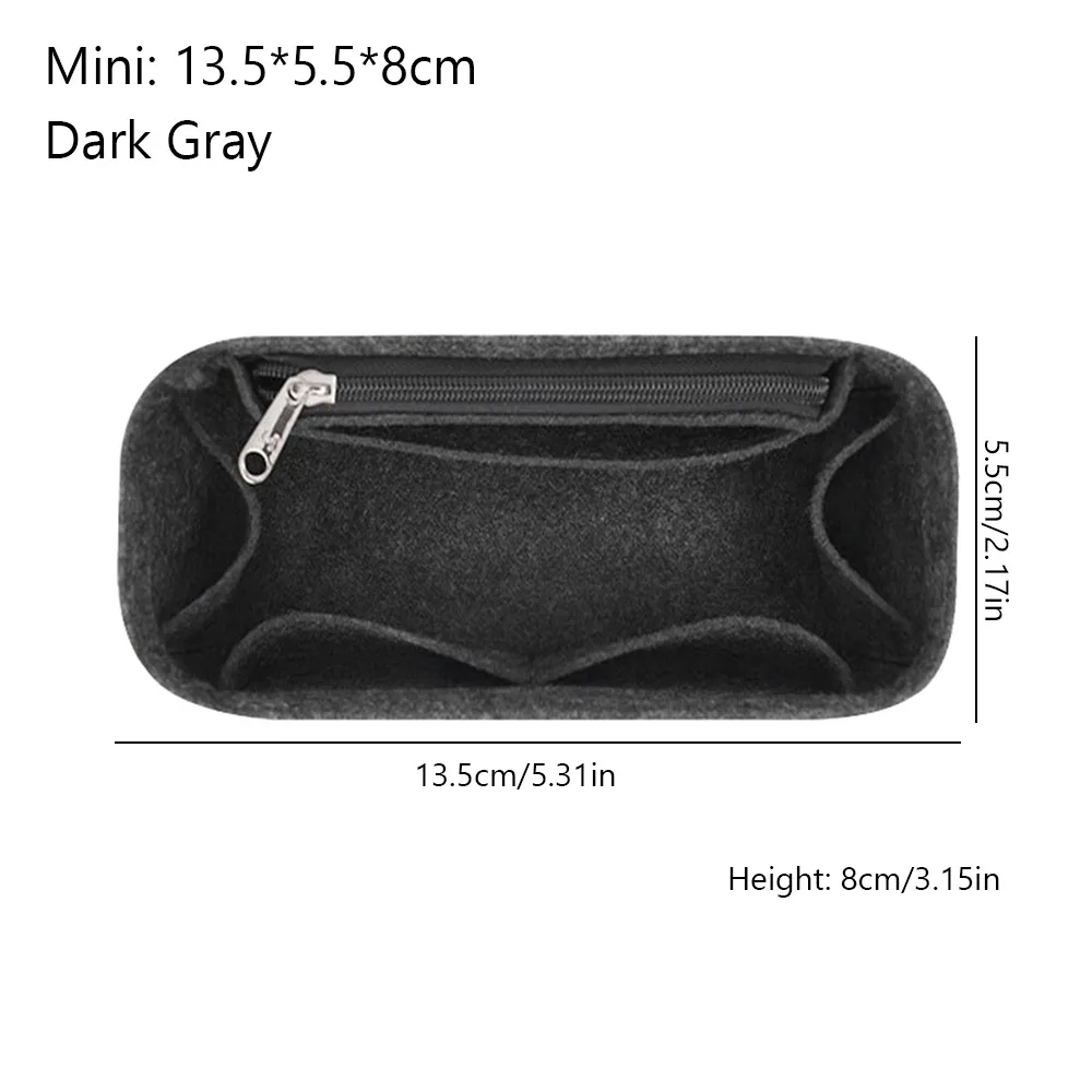 Felt Handbag Insert Bag Large Capacity Multi-Pocket Purse Liner Storage Organization Bag Support Internal Bag for Loewe Puzzle