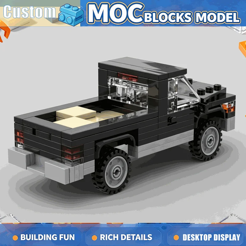 154Parts Off Road Pickup Truck Model DIY Building Blocks Set Creative Assembly Vehicle Toy Collection Birthday Christmas Gifts