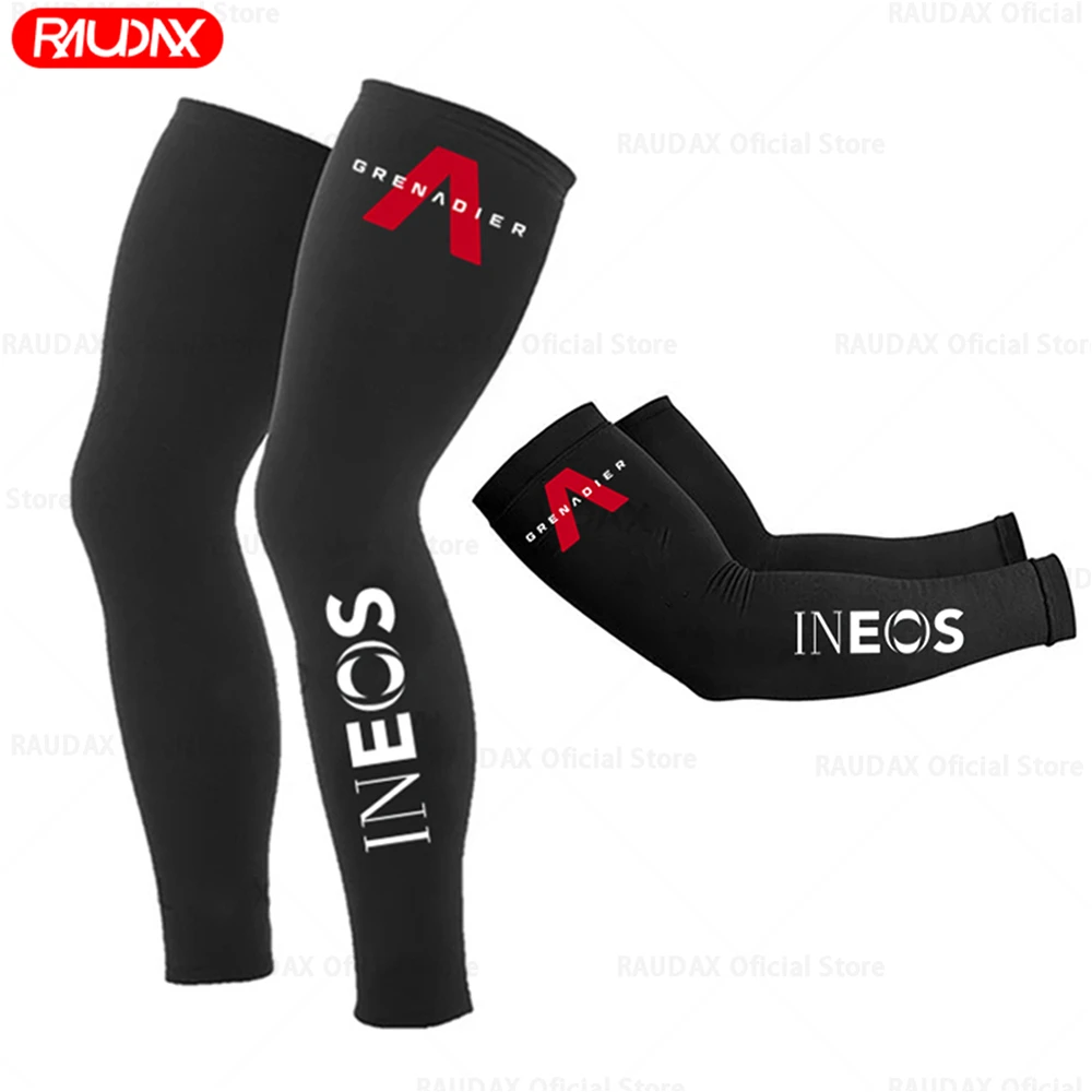 2022 Team Ineos Grenadier Leg Warmers Black UV Tection Cycling Arm Warmer Breathable Bicycle Running Racing MTB Bike Leg Sleeve