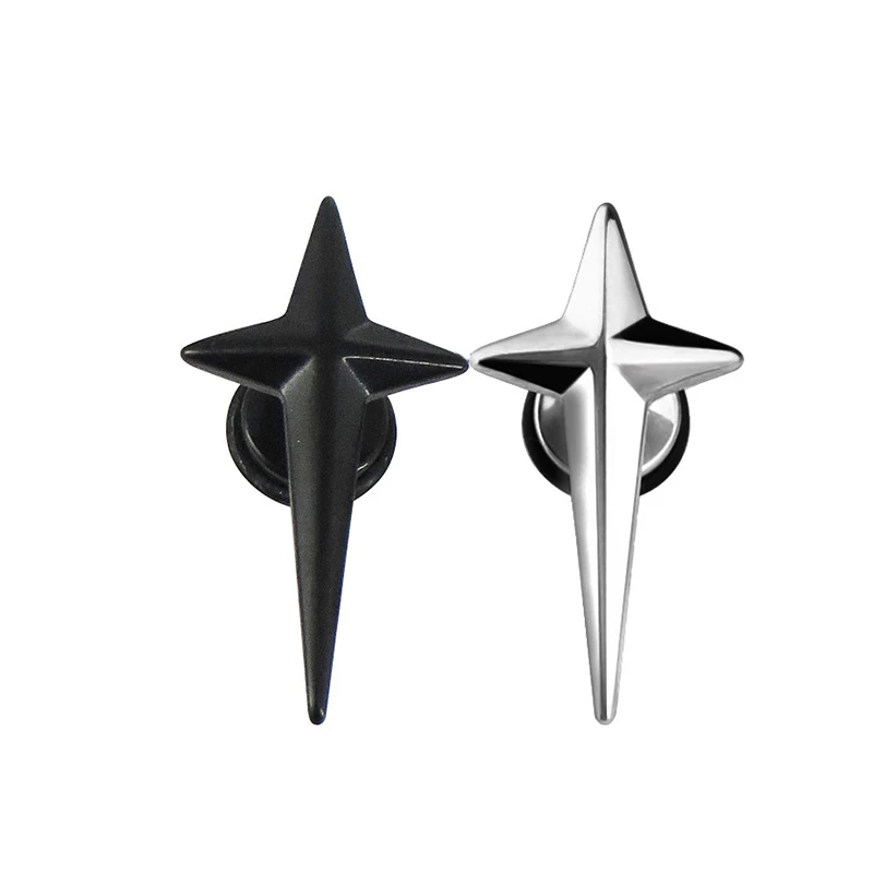1 Paar Punk-Ohrstecker aus Edelstahl, schwarz/stahlfarben, Ohrringe-Set für Männer und Frauen, Vintage-Hip-Hop-Piercing-Ohrschmuck