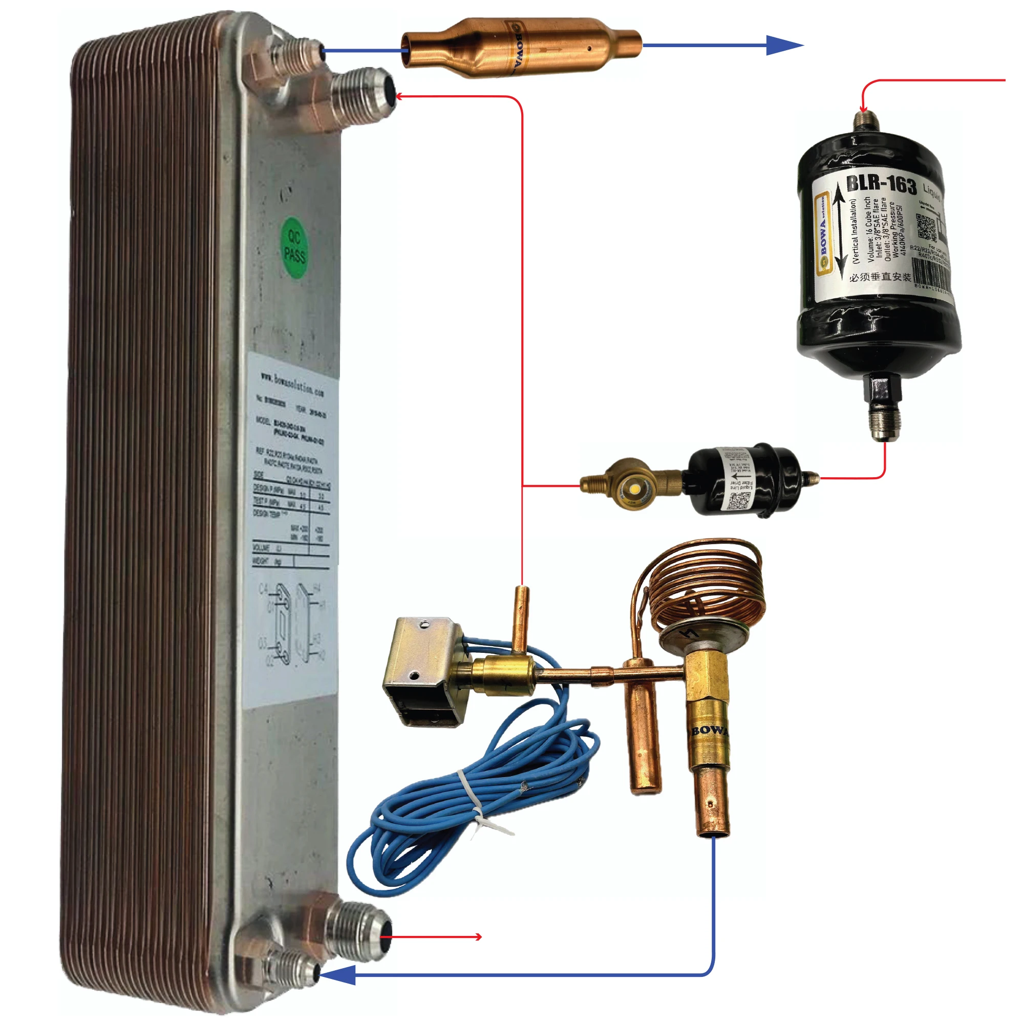 1000 watts, R404a/R507 thermostatic expansion valve provides independent working throttling solution for EVI or lab centrifuges