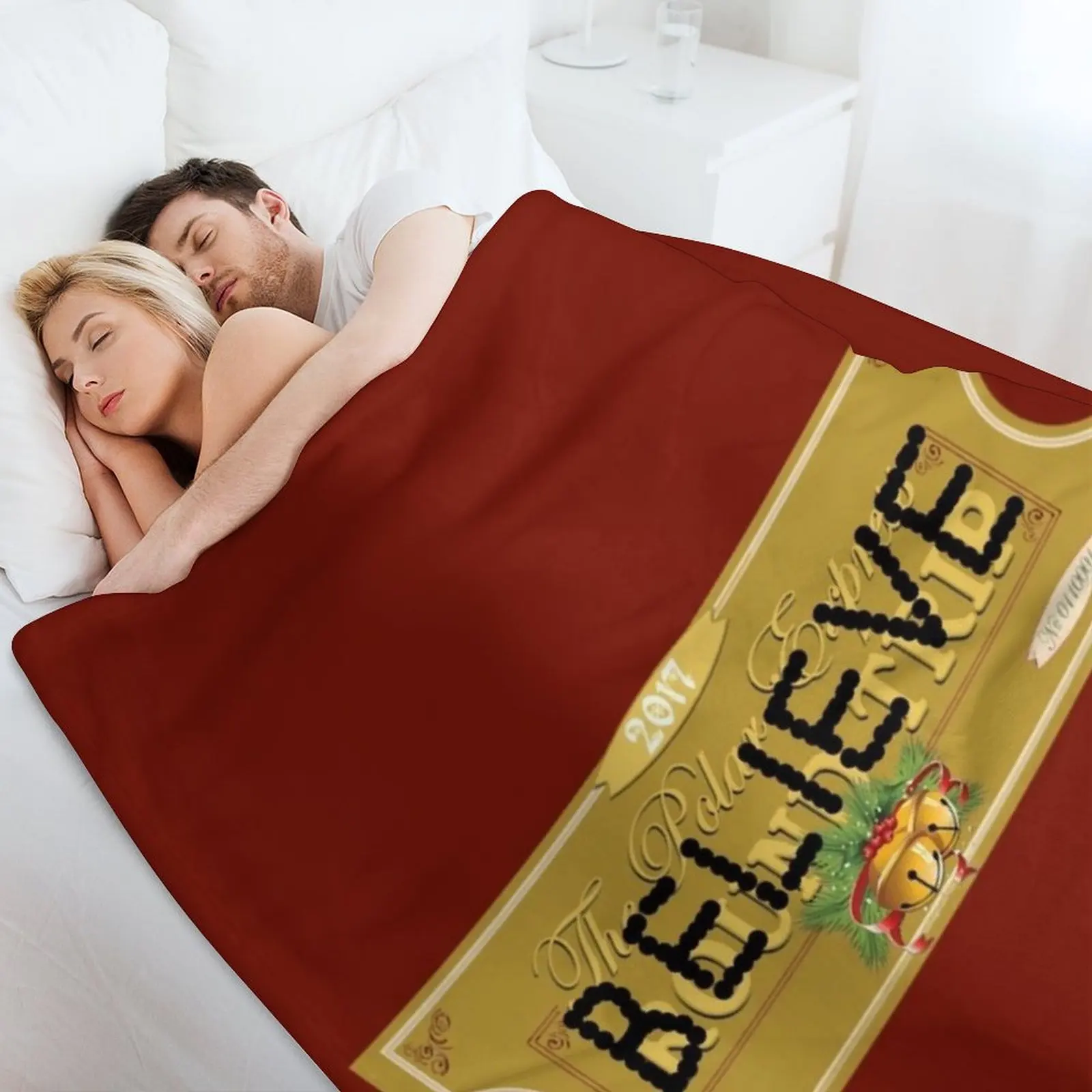 بطانية رمي بلييف بولار إكسبريس سانتا تيتيت للأريكة للأطفال بطانيات قماش الفانيلا الناعمة