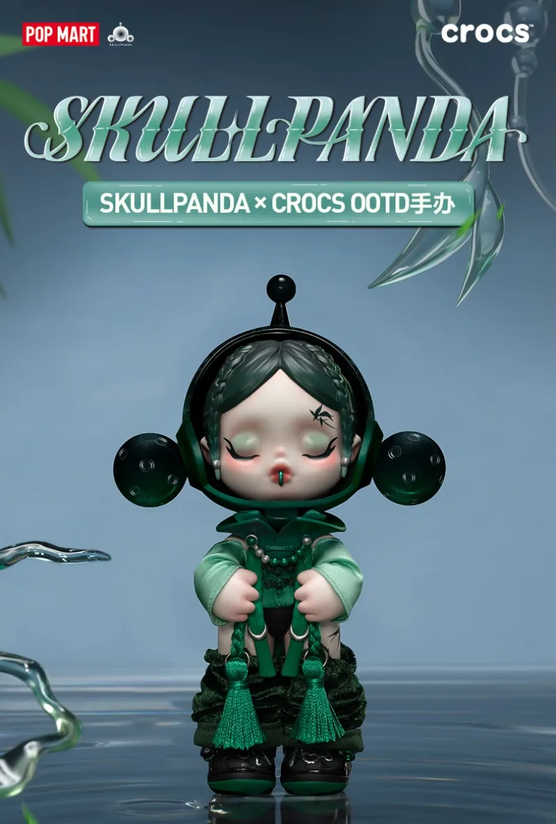 

Новый продукт 2025 года POPMART, оригинальный оригинальный продукт SKULLPANDA × CROCS OOTD, слепая коробка, изысканные фигурки и декоративные подарки