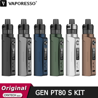 Original Vaporesso GEN PT80 S Kit 80W Box MOD E Cigarette Vape with 4.5ML X Tank Pod Cartridge Fit GTX Coil Vaporizer